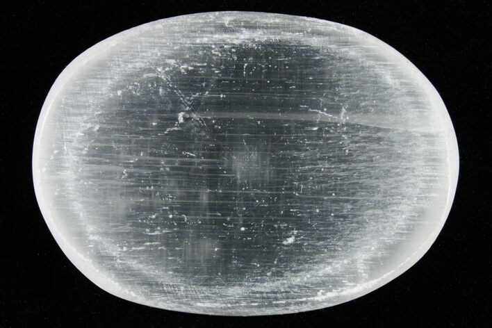 1.5" Polished "Selenite" (Satin Spar) Worry Stones - Photo 1